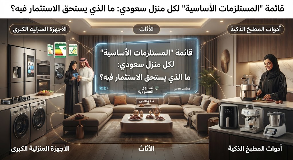 قائمة “المستلزمات الأساسية” لكل منزل سعودي: ما الذي يستحق الاستثمار فيه؟